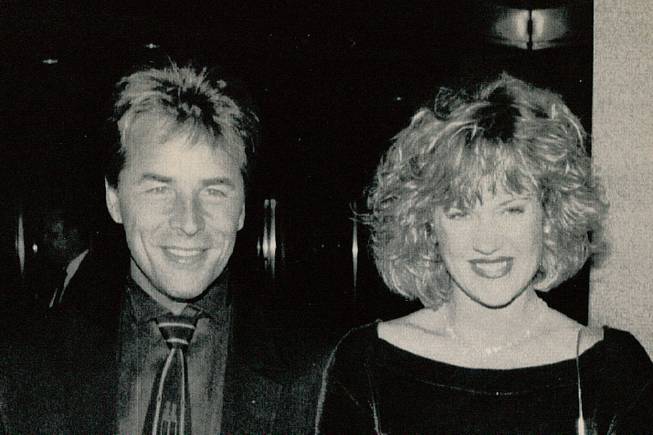 Don Johnson and wife Melanie Griffith at premier of their movie Paradise on September 15, 1991.  The pair were a couple for more than 20 years.