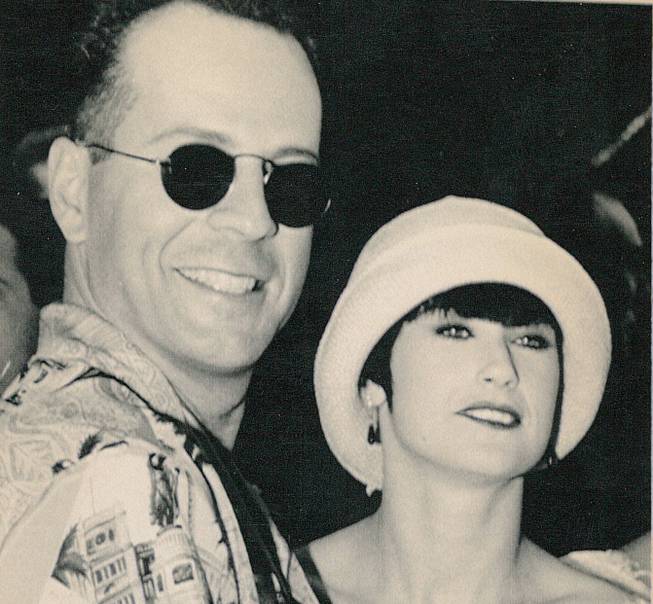 Actors Bruce Willis and Demi Moore on December 11, 1990. The couple was married in 1987.