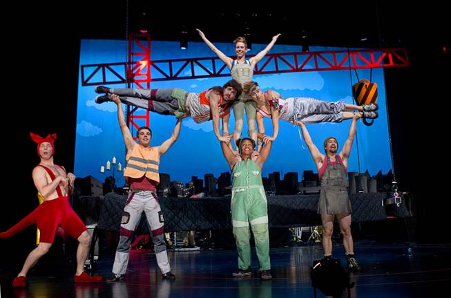 Circus Oz performers rehearse at the Smith Center for the Performing Arts Thursday, Feb. 210, 2013. The Australian-based troupe will be performing at the Smith Center Thursday through Saturday.