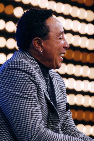 Smokey Robinson gives a public relations interview after a photo shoot Thursday, Feb. 21, 2013.