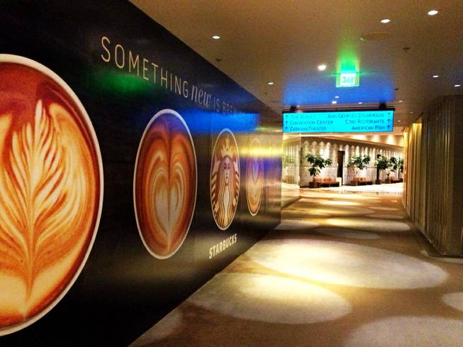 A new concept design is reportedly in the works for a large new Starbucks at Aria, on the second floor near the pool and buffet, shown here Feb. 20, 2013. 