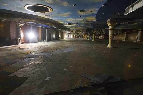 The casino floor is shown during a tour of work on the SLS Las Vegas resort, formerly the Sahara, Wednesday, March 13, 2013. The renovated resort is expected to open in the fall of 2014.