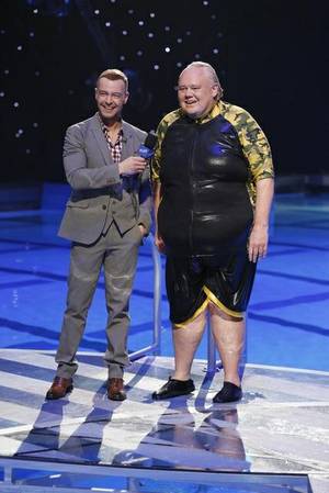 Joey Lawrence and Louie Anderson on the premiere of ABC's "Splash" on Tuesday, March 19, 2013.