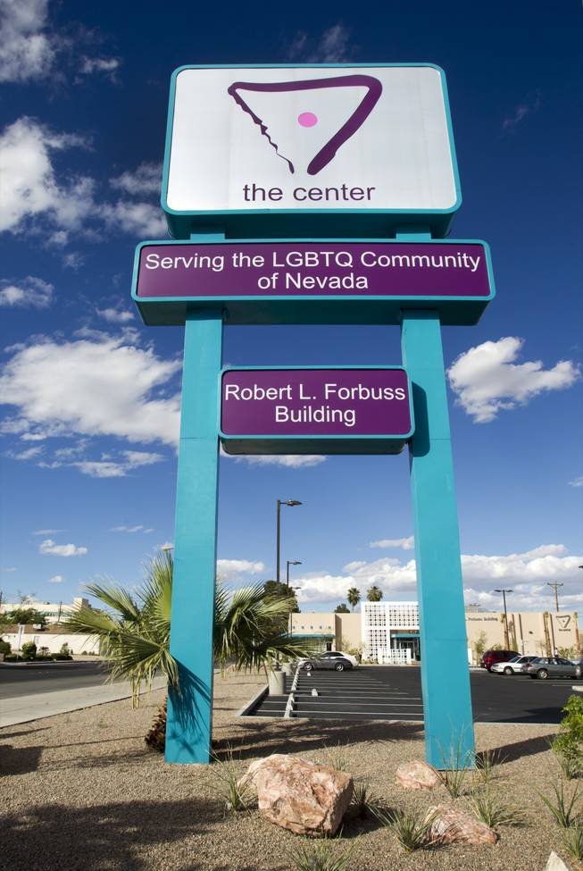 A marquee sign is shown in front of the Gay and Lesbian Community Center of Southern Nevada, 401 S. Maryland Parkway on Monday, April 1, 2013.