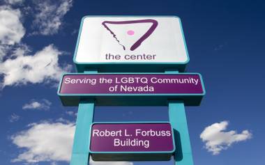 A marquee sign at the Gay and Lesbian Community Center of Southern Nevada