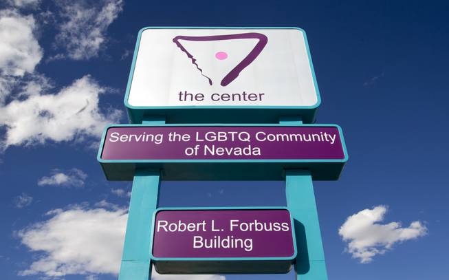 A marquee sign at the Gay and Lesbian Community Center of Southern Nevada