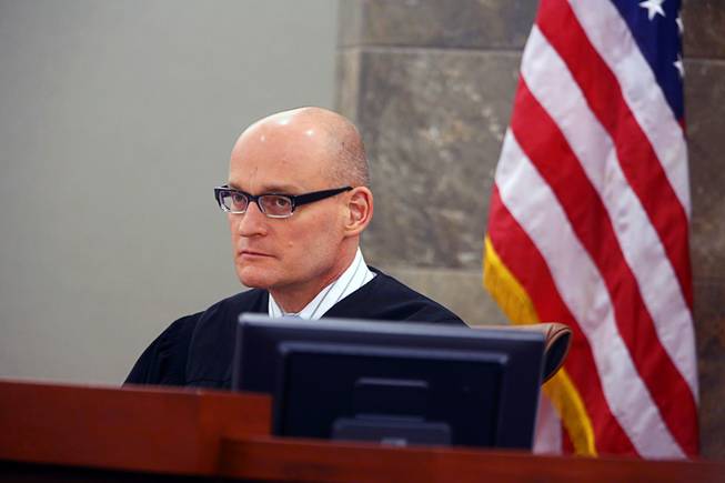 Clark County District Judge Rob Bare presides over a trial at the Regional Justice Center Thursday, April 4, 2013. Former consultant Richard Suen is suing the Las Vegas Sands saying he is owed millions of dollars in an agreement in which he helped Sands secure its gaming license in Macau a decade ago.