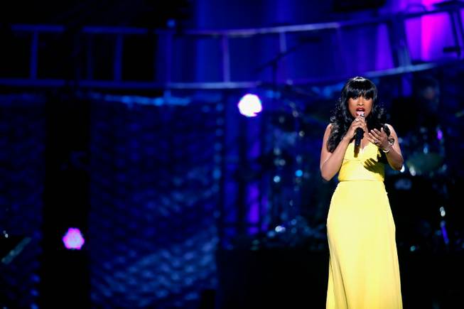 Jennifer Hudson performs during the 2013 Keep Memory Alive "Power of Love" Gala celebrating the joint 80th birthdays of Sir Michael Caine and Quincy Jones at MGM Grand Garden Arena on Saturday, April 13, 2013.