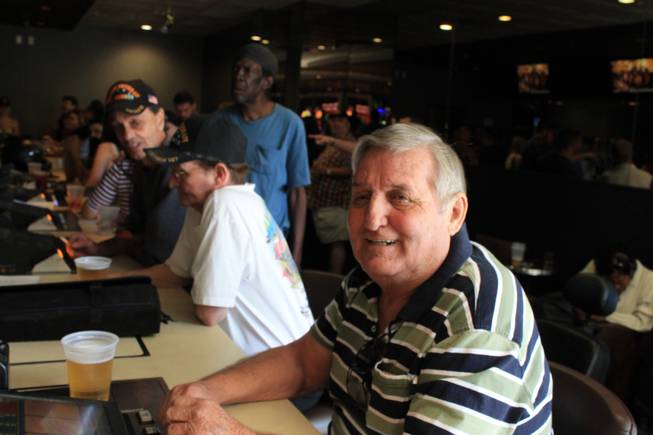Gold Spike customer Jack Whitworth, who has been a frequenter of the hotel-casino since the late-1950s, takes up his usual spot on the corner seat at the bar.