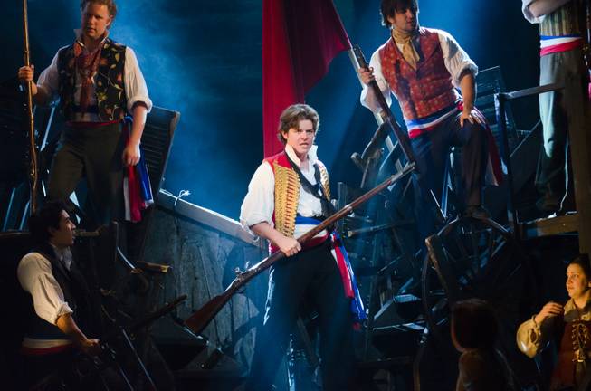 Jason Forbach ("Enjolras") performs "The Barricade" in "Les Miserables."