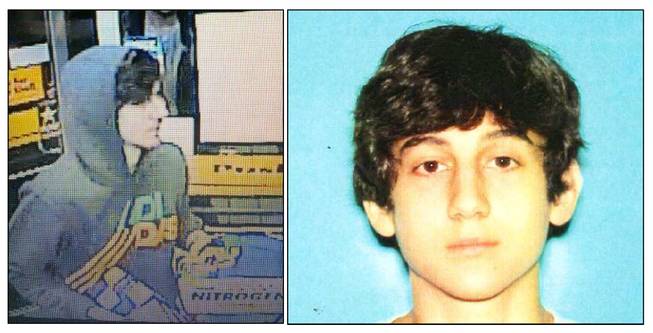 This image provided by the Boston Regional Intelligence Center shows Dzhokhar A. Tsarnaev, identified by the FBI as suspect number 2, in the Boston Marathon bombings.