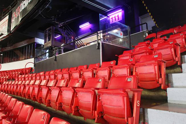 This is a handicapped seating area at the Thomas & Mack Center Tuesday, April 30, 2013.