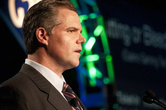 Jim Murren, Chairman and CEO of MGM Resorts International, speaks  Wednesday, Oct. 4, 2011, at G2E at The Venetian.