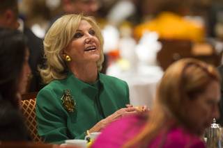 Elaine Wynn waits to be introduced during a Las Vegas Metro Chamber of Commerce Business Power Luncheon at the Rio Wednesday, May 8, 2013.