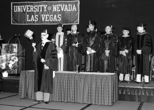 The 25th commencement ceremony in 1983 was held at the Riviera Casino & Hotel. (UNLV Photo Services)