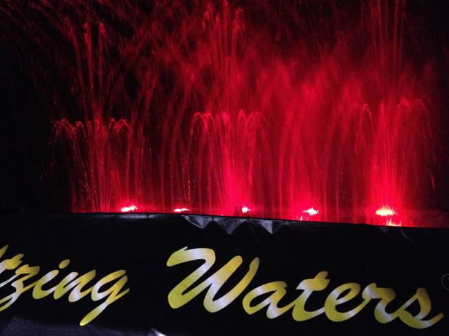 A live water show was on display at Waltzing Waters' booth at RECon, the retail industry trade show at the Las Vegas Convention Center, on May 20, 2013. The company produced a water show for the HBO movie “Behind the Candelabra,” which tells the story of Liberace.