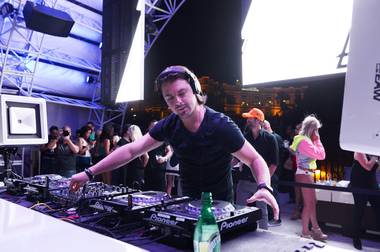 Axwell performs during the debut of Eclipse at Daylight Beach Club at Mandalay Bay on Wednesday, May 22, 2013.