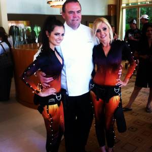 Charlie Palmer and wine angels in new uniforms at his Aureole in Mandalay Bay on Thursday, May 23, 2013.