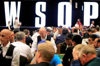 Players participate in the $1,000 No Limit Hold 'Em Tournament at the World Series of Poker at the Rio on Thursday, May 30, 2013.