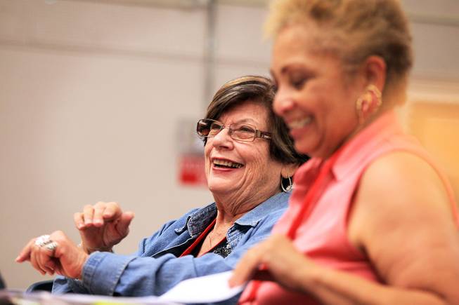 Geraldine Antelman takes a parapsychology course taught by Ruth Elliott, 92, at the Osher Lifelong Learning Institute at UNLV Paradise campus in Las Vegas on Wednesday, June 5, 2013.