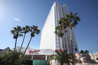 The exterior of the Tropicana on the Las Vegas Strip.