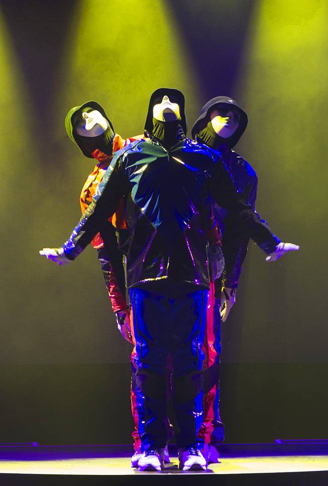 Jabbawockeez cast members perform in "Prism," their new show at the Luxor, Sunday, June 9, 2013.