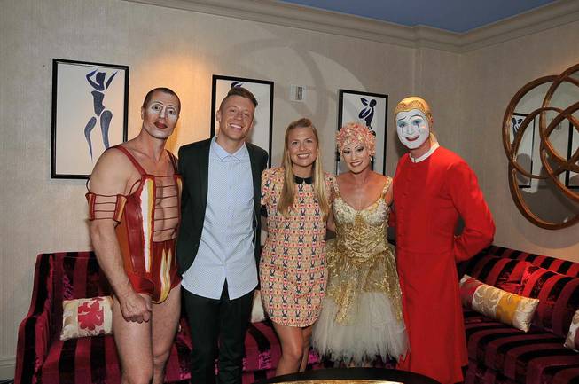 Rapper Mackelmore and his fiancee went backstage after a recent performance of "O."