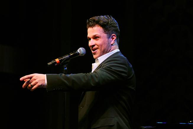 Mark Shunock sings during a performance of the Broadway-based open mic and variety show Cast Party on Wednesday, June 19, 2013, at Cabaret Jazz in Smith Center.