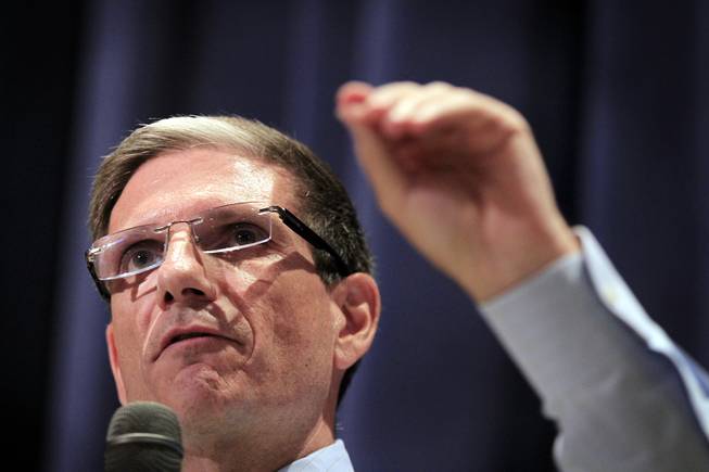 U.S. Rep. Joe Heck, R-Nev., speaks during a Town Hall at Windmill Library in Las Vegas on Tuesday, July 2, 2013.