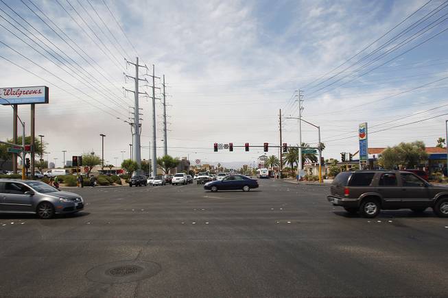 This is the intersection of Flamingo Road and Maryland Parkway July 9, 2013.