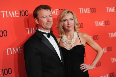 Sen. Rand Paul, R-Ky, and wife Kelley Ashby attend the Time 100 Gala celebrating the “100 Most Influential People in the World” at Jazz at Lincoln Center in New York on Tuesday, April 23, 2013. 