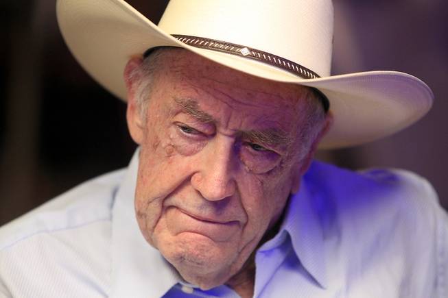 Doyle Brunson plays during the World Series of Poker Main Event on Thursday, July 11, 2013.