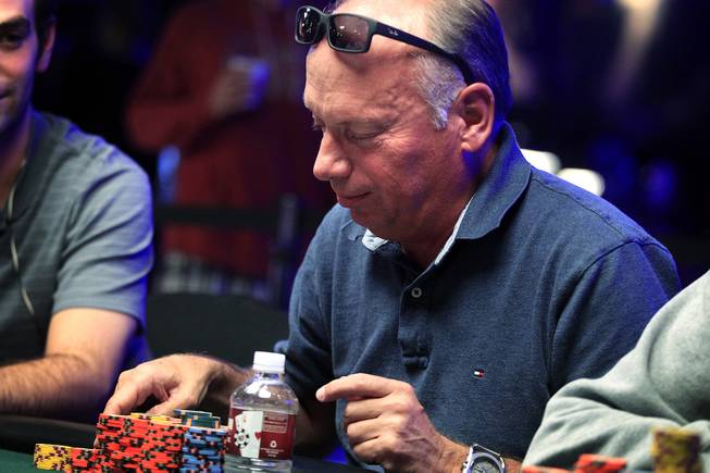 Dick van Lujik plays during the World Series of Poker Main Event on Thursday, July 11, 2013.