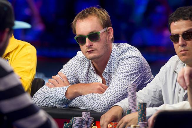 Michiel Brummelhuis of the Netherlands competes during the seventh day of the World Series of Poker $10,000 buy-in no-limit Texas Hold 'Em at the Rio Monday, July 15, 2013.