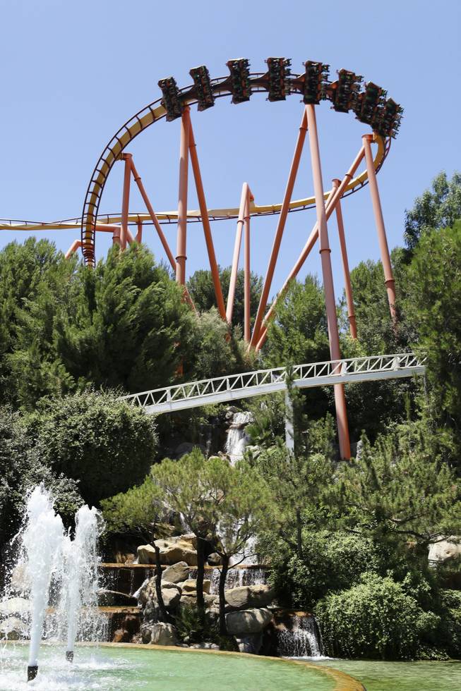 The Tatsu roller coaster at Six Flags Magic Mountain in Valencia, Calif., July 15, 2013. In one topsy-turvy, dizzying trip from the Bay Area to Los Angeles, Mekado Murphy recently rode 40 roller coasters in eight parks across California.