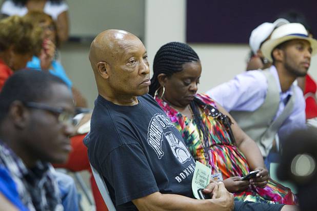 Former boxing referee Richard Steele attends a town hall discussion at the Pearson Community Center in North Las Vegas Wednesday, July 17, 2013. The discussion, titled After Trayvon Martin: What Now?, attracted more than 200 people. The Phi Beta Sigma fraternity sponsored the event.