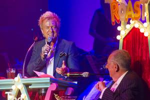 Chris Phillips of Zowie Bowie speaks during "The Showbiz Roast" of former Las Vegas Mayor Oscar Goodman at the Stratosphere Theater Tuesday, July 23, 2013. Fifty percent of the show proceeds benefited Miracle League of Las Vegas.