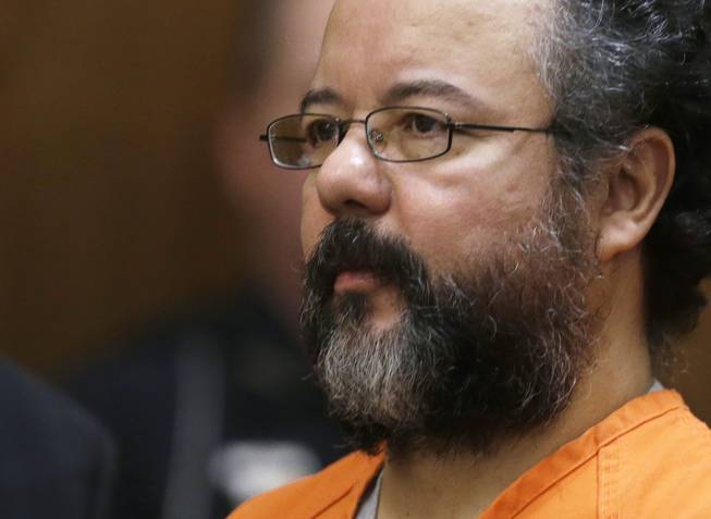 Ariel Castro listens in the courtroom during the sentencing phase Thursday, Aug. 1, 2013, in Cleveland.