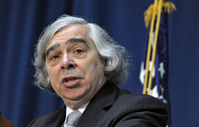 Ernest Moniz speaks after being sworn in as Energy Secretary, May 21, 2013, during a ceremony at the Energy Department in Washington. Moniz served as an energy undersecretary in the Clinton administration. 