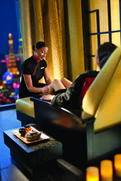 The Spa at the Mandarin Oriental Las Vegas offers soothing Japanese foot rituals.