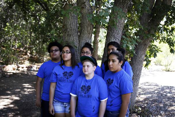 Campers film a public service announcement about bullying at Camp Heart and Sole at Torino Ranch in Lovell Canyon on Saturday, August 17, 2013.