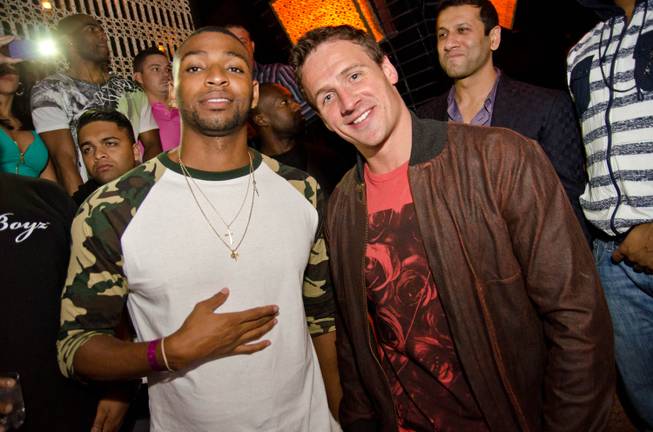 Cullen Jones and Ryan Lochte at Lavo in Palazzo on ...