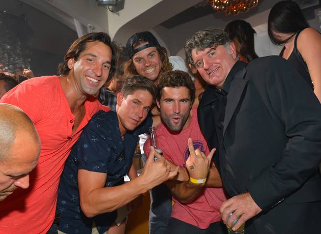 Brody Jenner, second from right, celebrates his 30th birthday at ...