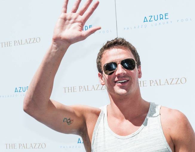 Ryan Lochte hosts at Azure Luxury Pool in the Palazzo ...