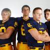 Boulder City High football players, from left, Dillon Prach, Jackson Dunagan, Thomas Prach and Sam Woodbury.