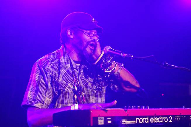 Lonnie Holley performs during his set at the Deerhunter concert at the Hard Rock Cafe on the Strip, Thursday, Aug. 22, 2013.