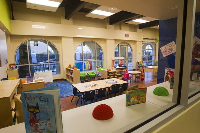 A classroom is shown following a grand opening ceremony for the 9th Bridge School in downtown Las Vegas Tuesday, Aug. 27, 2013. The private school/early childhood learning center, part of the Downtown Project, opened August 26 with infants through kindergarten students and will gradually add grades.