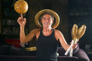 Nino Frediani, 73, poses at his home Tuesday, Sept. 3, 2013. Frediani has performed as a professional juggler in Las Vegas for more than 30 years but few people knew that he is legally blind.