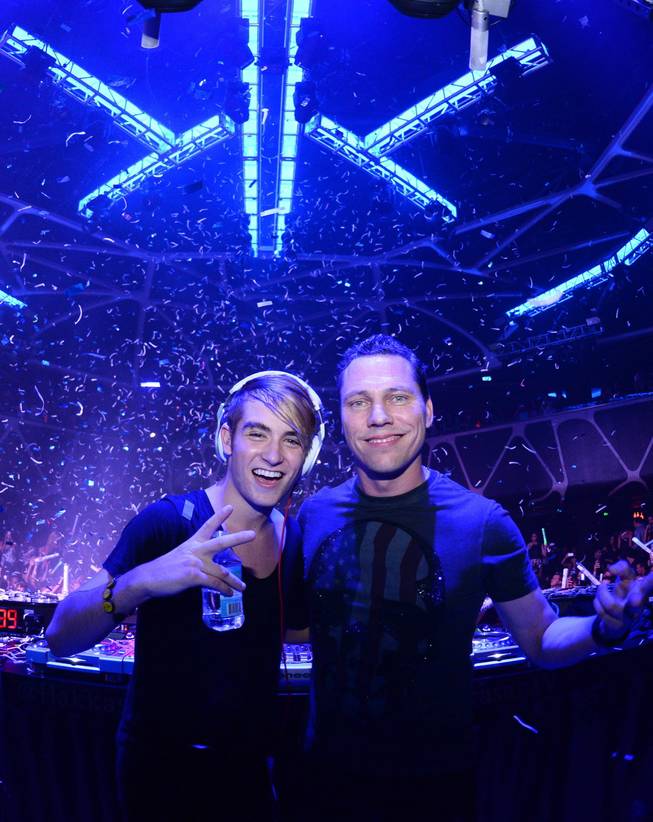 DJ Danny Avila and DJ Tiesto at Hakkasan in MGM Grand on Sunday, Aug. 18, 2013.