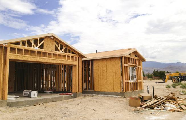 Mountain Falls, a master-planned community in Pahrump, is the only place in town where subdivisions are being built, as seen above on Monday, Sept. 9, 2013.
